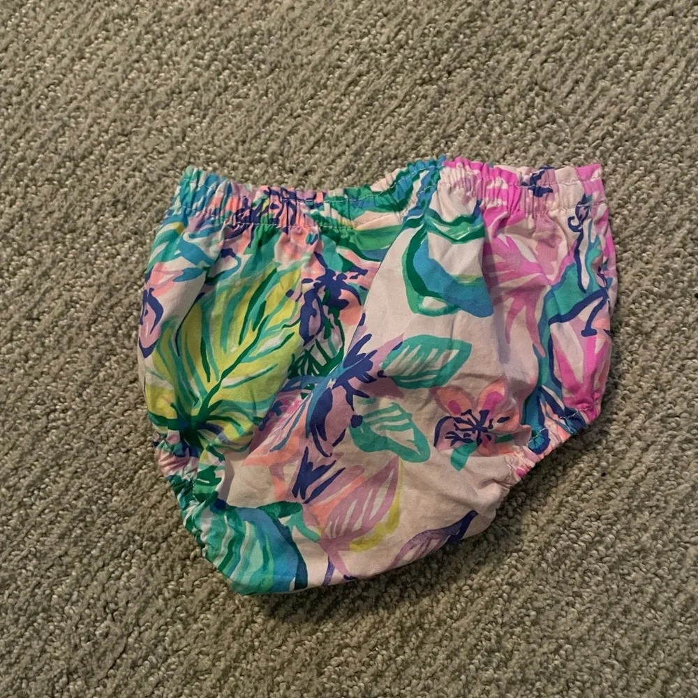 Lilly Pulitzer Bloomers Girls 18 - 24 Months Multi Color Floral Diaper Cover